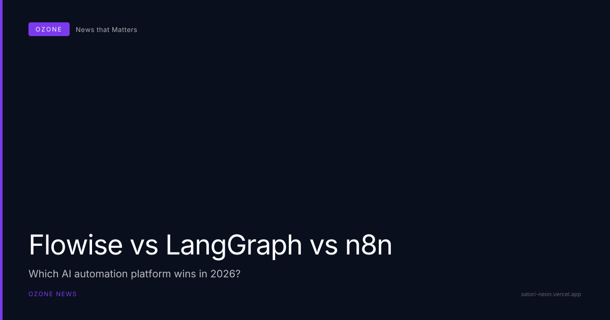 Flowise vs LangGraph vs n8n: Which AI Automation Platform Wins?