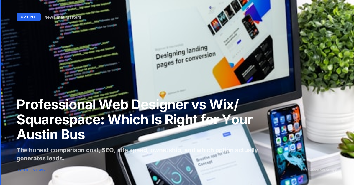 Professional Web Designer vs Wix/Squarespace: Which Is Right for Your Austin Business?