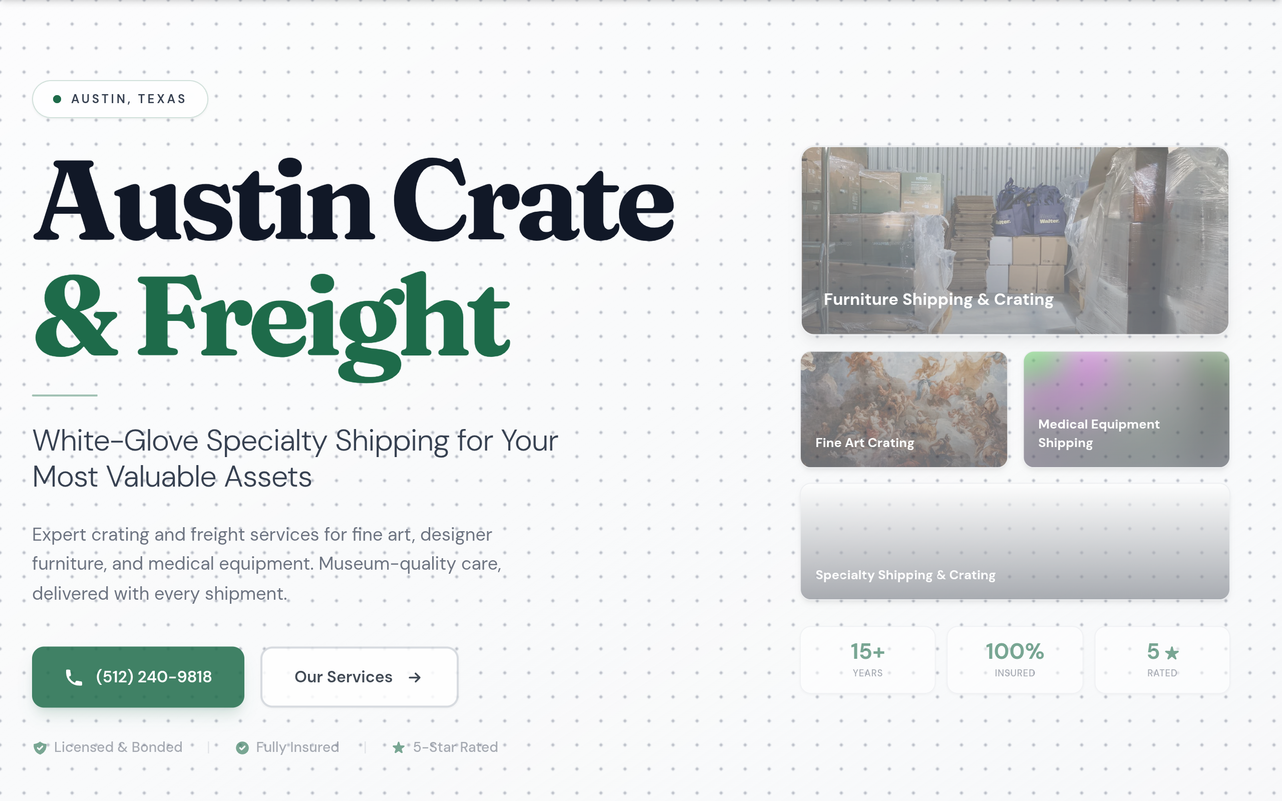 Austin Crate website screenshot
